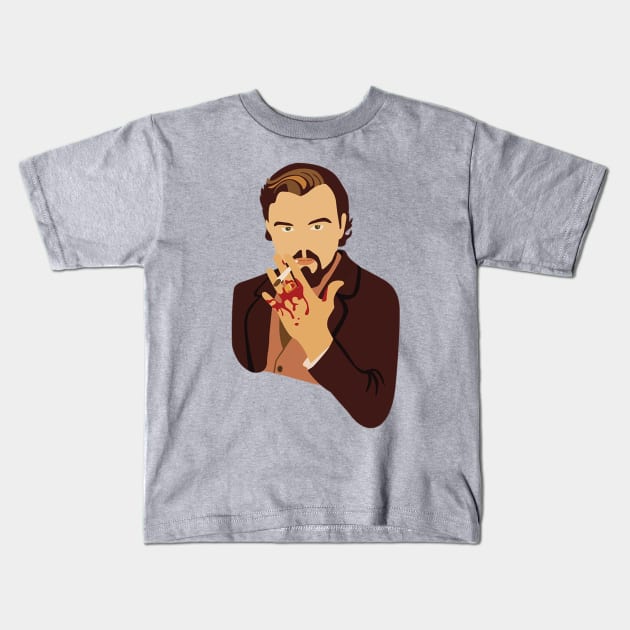 Leonardo Dicaprio as Calvin Candy (Django unchained , Quentin Tarantino) Kids T-Shirt by NOSSIKKO